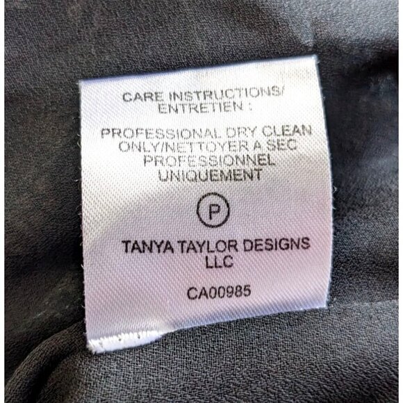 TANYA TAYLOR Raven Paisley Blue Floral Long Sleeve MiniDress w/Auth Sticker Sz 8 - Picture 5 of 10